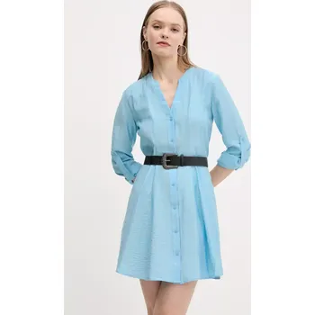 Dámské šaty Šaty Desigual PARIS modrá barva, mini, 25SWVW32 50X, vel. XS