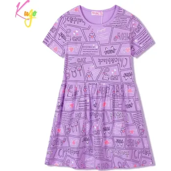 Dívčí šaty Dětské šaty KUGO SH3517S fiaové vel.98,104,110,116,122