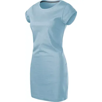 Dámské šaty MALFINI Dámské šaty Freedom 178 krátký rukáv, barva nebesky modrá 15, vel. XXL