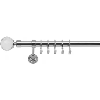 Garnýž Jednořadá Garnýž Belluna 25 mm ocelový efekt 400 cm