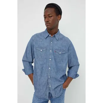 Pánská košile Bavlněná košile Levi's 85744 modrá 95X, vel. S