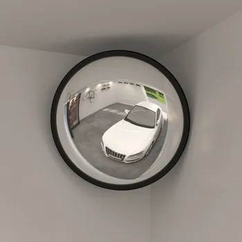 Dopravní značka vidaXL Vnitřní konvexní dopravní zrcadlo černé Ø40 cm akrylové