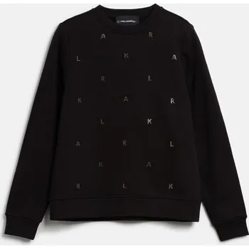 Dámská mikina MIKINA KARL LAGERFELD RHINESTONE KARL SWEATSHIRT BLACK