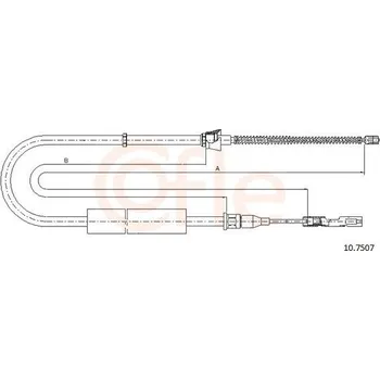 Brzdový systém Tažné lanko, parkovací brzda COFLE 92.10.7507