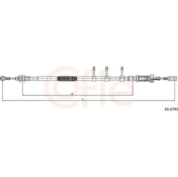 Brzdový systém Tažné lanko, parkovací brzda COFLE 92.10.4741