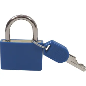 Visací zámek TOPTRADE zámek visací, modrý, 30 mm (TOPTRADE zámek visací, modrý, 30 mm)