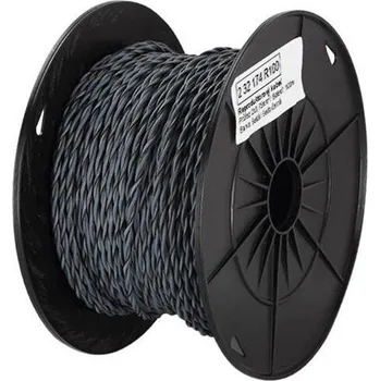 elektrický kabel Kabel repro 2x0,75mm² kroucený šedý