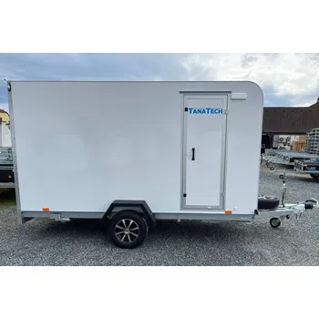 Přívěs k motorovému vozidlu TOMPLAN Přívěs skříňový TFS 360.01 SC 1300kg s dveřmi a rampou