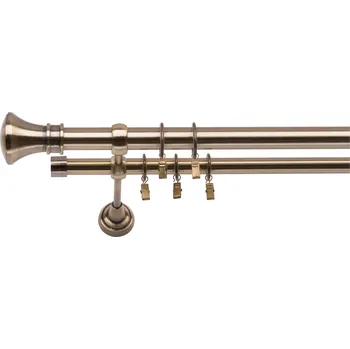 Garnýž Dvouřadá Garnýž Monaco 25/19 mm starožitné zlato 400 cm