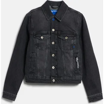 Dámská bunda BUNDA KARL LAGERFELD JEANS KLJ REGULAR DENIM JACKET WASHED DARK GREY DENIM