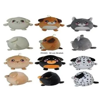 plyšák Brelok pies kula 10cm MIX