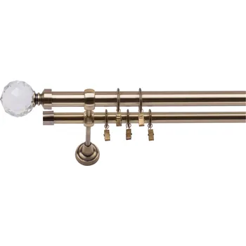 Dvouřadá Garnýž Belluna 25/19 mm starožitné zlato 220 cm