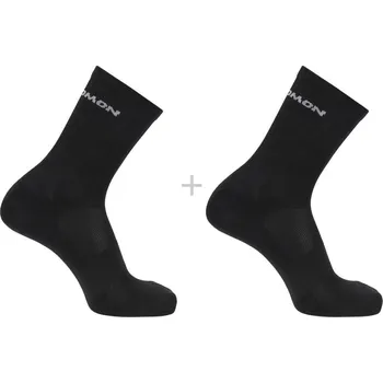 Pánské ponožky Salomon Evasion Crew 2 Pack Black/Black S