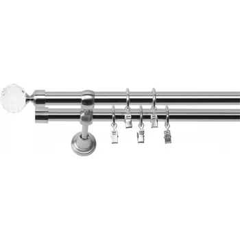 Dvouřadá Garnýž Belluna 19/19 mm ocelový efekt 400 cm