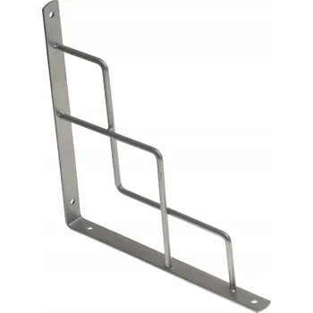 police Ozdobná ocelová podpěra police cik-cak 250x250 mm