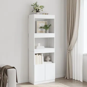 Příborník do zásuvky vidaXL Skříň highboard bílá 63 x 33 x 180 cm kompozitní dřevo