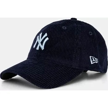 Kšiltovka Manšestrová čepice New Era tmavomodrá barva, s aplikací, 60595366 59X, vel. ONE SIZE