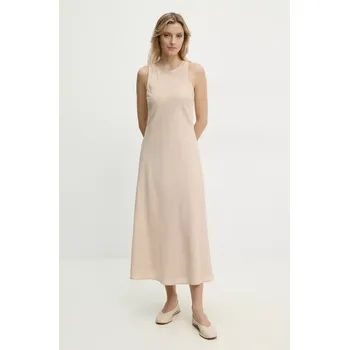 Dámské šaty Lněné šaty Answear.LAB NL245958.ums béžová 80X, vel. S