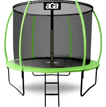 Trampolína Aga SPORT EXCLUSIVE Trampolína 305 cm Světle zelená + ochranná síť + žebřík + DÁREK + Doprava ZDARMA