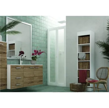 FORTE - Sprchová zástěna DOMINO - Barva rámu - Bílá, Rozměr A - 100, Rozměr C - 185, Směr zavírání - Univerzální Levé / Pravé, Výplň - Polystyrol 2,2 mm (acrilico) BSDOM10P