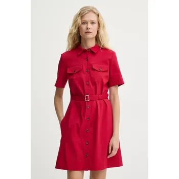 Dámské šaty Lněné šaty Theory P0303609 červená 33X, vel. 34