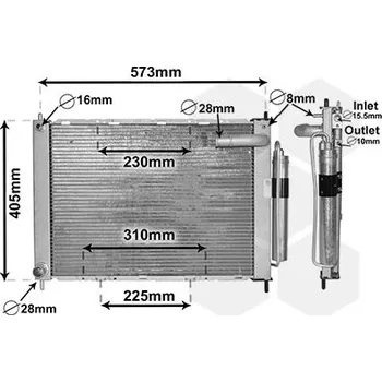 Chladič motoru chladicí jednotka VAN WEZEL 1300M370