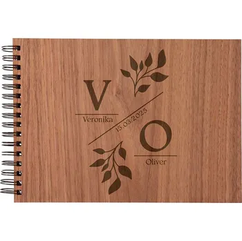 Fotoalbum Dřevěné svatební fotoalbum - minimalismus Zvolte variantu: Ořech