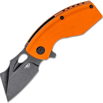kapesní nůž Bestech LIZARD D2, Černý stonewashed, Oranžový G10 BG39D