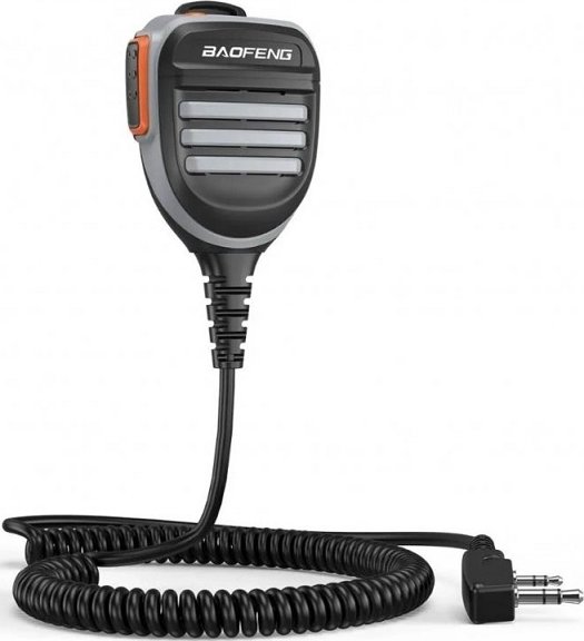 BAOFENG Externí mikrofon / reproduktor pro radiostanice Baofeng, kenwood 2-pin - Šedá