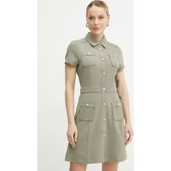 Dámské šaty Šaty Guess ELORA zelená barva, mini, W5GK70 KCBO2 W5GK70.KCBO2 91X, vel. XS