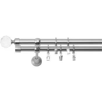 Dvouřadá Garnýž Belluna 19/19 mm matný chrom 340 cm