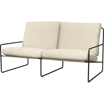 Sedací souprava Dvoumístná sedačka Desert Pure Bouclé "Black/ Off-white" ferm LIVING
