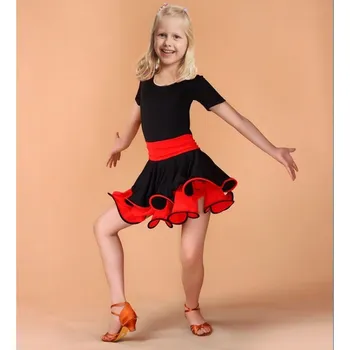 Karnevalový kostým Taneční sukýnka a top pro holky Glori Černo-červená 140