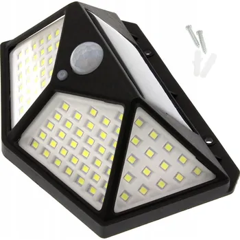 Venkovní osvětlení Solární lampa SuperLED černá s pohybovým a soumrakovým senzorem, 600 lm