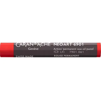 Kresba Pastelka Caran d'Ache Neoart 6901, barva 061 Permanent Red (Trvalá Červená)