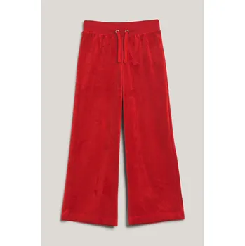 TEPLÁKY GANT STRAIGHT LEG VELOUR PANTS RUBY RED