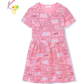 Dívčí šaty Dětské šaty KUGO SH3517S růžové vel.98,104,110,116,122