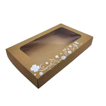 Krabička na výslužku Přírodní krabička s potiskem "Letní louka" 25x15x3,7 cm