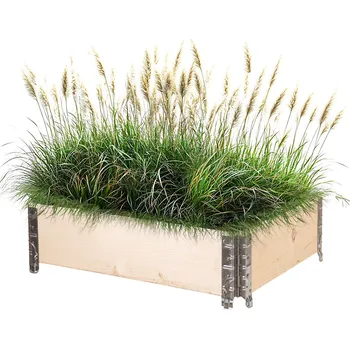 Vyvýšený záhon Dřevěný vyvýšený záhon s kováním 80 x 60 x 20 cm