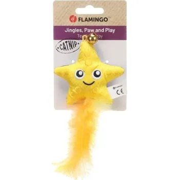 Pro kočku Hračka pro kočky FLAMINGO - Strellow hvězda žlutá 8x2,8x9,5cm