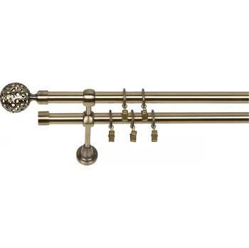 Dekodum Dvouřadá Garnýž Azur 19/19 mm starožitné zlato 160 cm