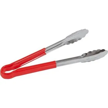 Obracečka Paderno Kleště servírovací 25cm červené drž.