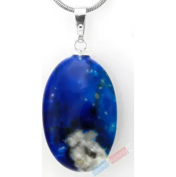 Přívěsek Unisex přívěsek z afghanitu QA, ovál cca 29 x 18 mm, stříbro Ag 925/1000, "andělská energie", RARITA (AFT5142P)