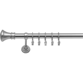 Jednořadá Garnýž Monaco 25 mm matný chrom 240 cm