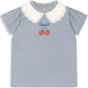 Dětské bavlněné tričko Konges Sløjd FAMO PUFF TEE GOTS modrá barva, KS102603 50X, vel. 86