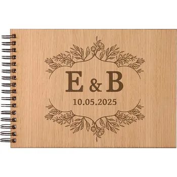 Dřevěné svatební fotoalbum - romantika Zvolte variantu: Dub