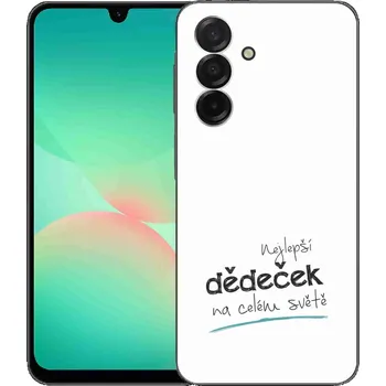 Pouzdro na mobilní telefon Gelový kryt mmCase na Samsung Galaxy A26 5G - nejlepší dědeček 3 bílé pozadí
