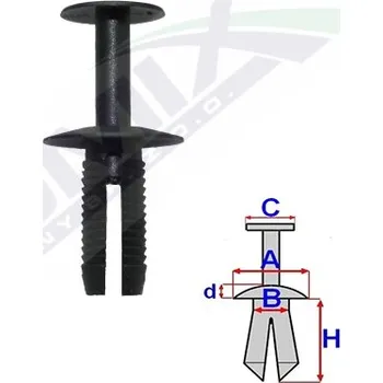 Nárazník Příchytka do nárazníku Romix C70177 - 10ks