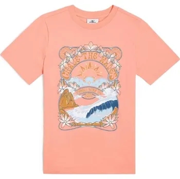 Dívčí oblečení Dívčí tričko O'Neill FRONT GRAPHIC 152 Lososová, Mix