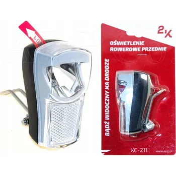 Cyklosvítilna Přední SVĚTLO NA KOLO 2K 161319 W(XC-211) BÍLÉ, 2 funkce, Baterie 2xAA